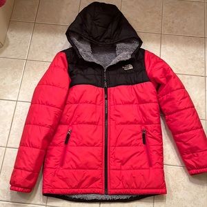 North Face Boys Jacket Light weight reversible size Large Big Boy.